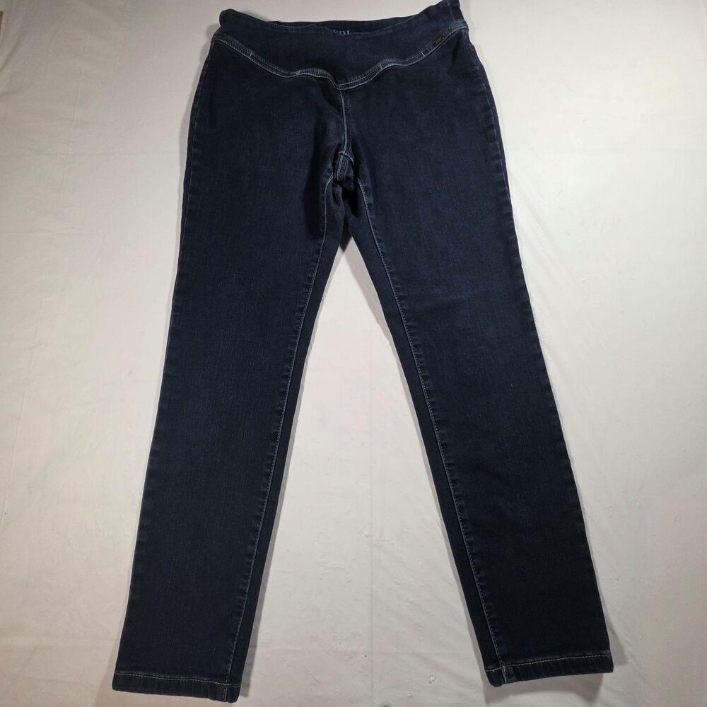 FDJ French Dressing Jeans Womens 8P Blue Dark Wash Pull On Jegging Denim Stretch